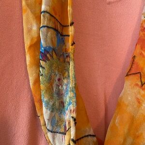 Vibrant Orange and Pink Scarf